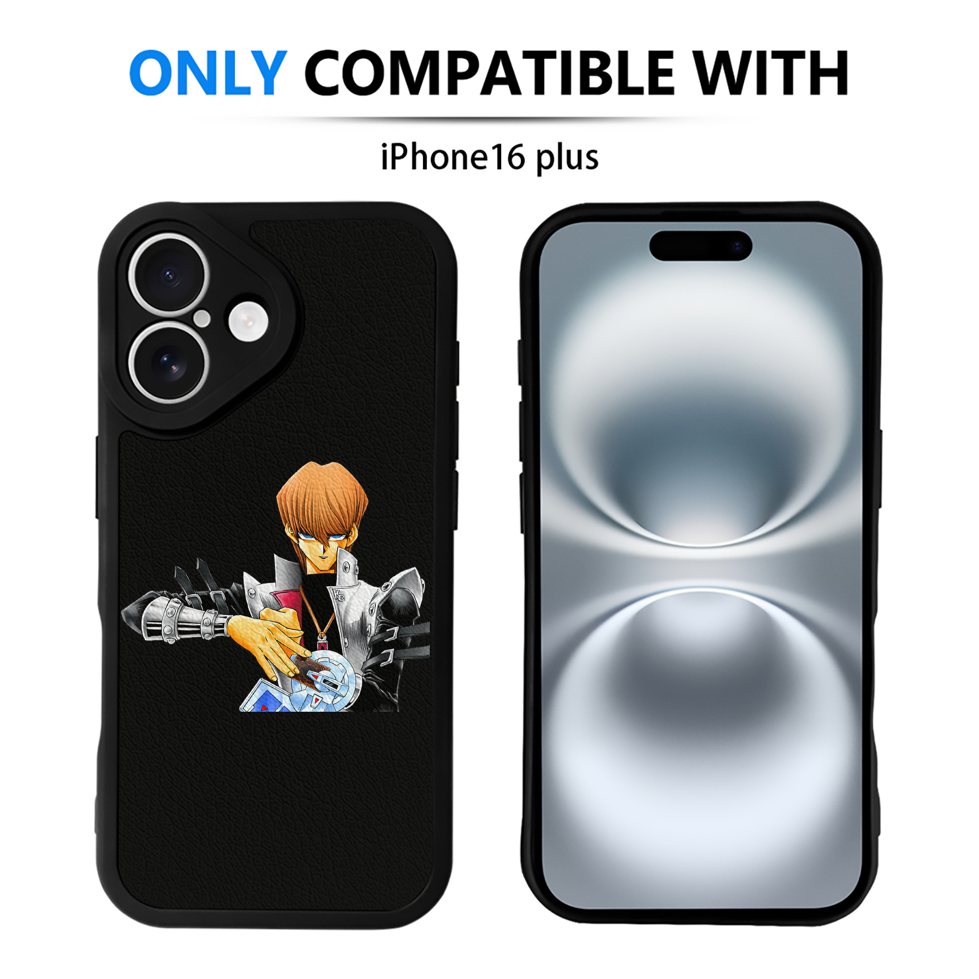 （画像用） 遊☆戯☆王 Yu-Gi-Oh! 【iPhone 16シリーズ対応】シリコンスマホケース（レザー調） 材質：シリコン
